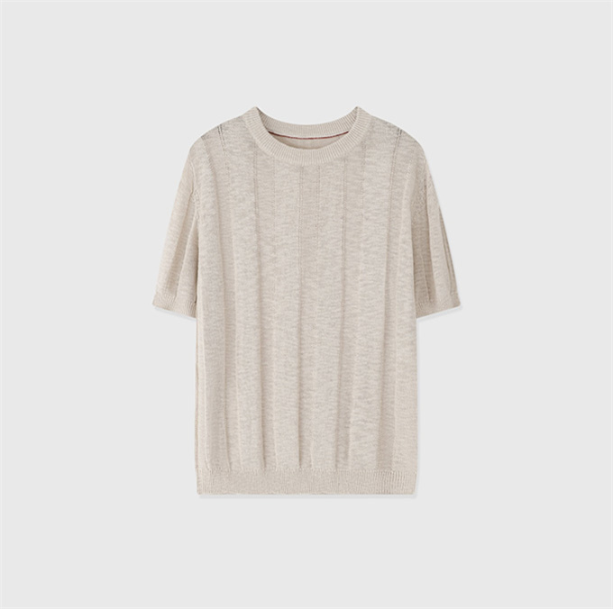 brunello cucinelli rib jacquard crew-neck t-shirt